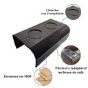 Ver imagem 3 de Kit 2 Esteiras Suporte Porta Copos Mdf Braço Sofá - Mozzelar