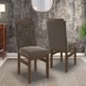 Conjunto Sala De Jantar Mesa 90X160Cm Tampo Vidro Com 6 Cadeiras Madeira Maciça Tecido Joli  - 10