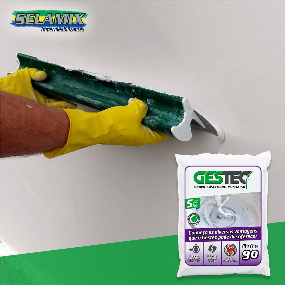 Gestec 90 Aditivo Plastificante para Gesso 5kg - 2