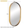 Espelho Oval com Moldura 80x50cm Lopes Decor - 4