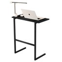Ver imagem 2 de Mesa Thor Moderna de Apoio para Notebook em Mdp Pés de Ferro - Preto/preto