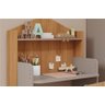 MESA INFANTIL CASINHA C/ BANCO E REGULAGEM DE ALTURA 100% MDF FENDI/NATURE - 3
