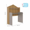 Ver imagem 5 de MESA INFANTIL CASINHA C/ BANCO E REGULAGEM DE ALTURA 100% MDF FENDI/NATURE