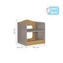 Ver imagem 6 de MESA INFANTIL CASINHA C/ BANCO E REGULAGEM DE ALTURA 100% MDF FENDI/NATURE