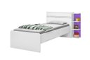 Ver imagem 1 de Cama Baú Ja Solteiro com Prateleiras Laterais para Decoração 2 Gavetas 100% Mdf com Estrado em Madei