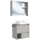 Ver imagem 1 de Conjunto Armario e Gabinete com Cuba 60cm Mel Arenas Proddy