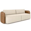 Ver imagem 1 de Sofá 3 Lugares Sala Living Orgânico 220cm Oregon K01 Couríssimo Whisky Veludo Bege - Lyam Decor