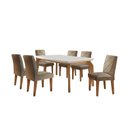 Ver imagem 2 de Mesa 180cm Canto Reto Dublin e 6 Cadeiras Irlanda Marrom/Turim 07/Off White/Imbuia