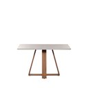 Ver imagem 1 de Mesa de Jantar Retangular C/ Vidro para 4 Lugares Avena 135 Cm - Canella C/ Off White Fosco