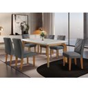 Ver imagem 1 de Conjunto Mesa 180 Canto Reto Dublin e 6 Cadeiras Irlanda