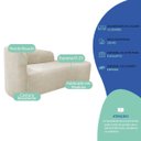 Ver imagem 4 de Kit Divã Recamier Orgânico França 160cm Lado Direito e 2 Poltronas Amore Bouclé