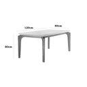 Ver imagem 3 de Conjunto Mesa 120cm Canto Reto Dublin e 4 Cadeiras Irlanda Marrom/Veludo Creme/Off White/Imbuia
