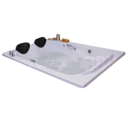 Banheira Retangular Sensuale COMPLETA com hidro em acrílico  220V - 1