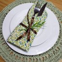 Ver imagem 2 de Kit 4 Guardanapos de Tecido Floradinha Cerrado Verde 39cmx39cm