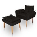 Ver imagem 1 de Poltrona Opala para Sala com Puff Reforçada Suede