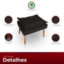 Ver imagem 4 de Poltrona Opala para Sala com Puff Reforçada Suede