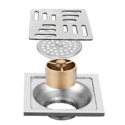 Ralo Inox 10x10 Banheiro Lavabo Anti Odor Anti Inseto Casa Cozinha Quintal Lavanderia Higienico Resi - 2
