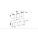 Ver imagem 3 de Cozinha Modulada 6 Peças com Armário Aéreo 2 Portas Branco Yescasa