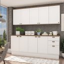 Ver imagem 1 de Cozinha Modulada 6 Peças com Armário Aéreo 2 Portas Branco Yescasa