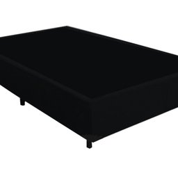 Cama Box Viúva NK Camas Suede Preto 40x128x188 - 3 Cama Box Viúva NK Camas Suede Preto 40x128x188 - 3