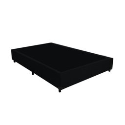 Cama Box Viúva NK Camas Suede Preto 40x128x188 - 1 Cama Box Viúva NK Camas Suede Preto 40x128x188 - 1