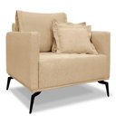 Ver imagem 7 de Kit 2 Poltronas E Sofá 2 Lugares 1,80m Pés Metálicos Dourado