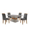 Conjunto Mesa 120cm Canto Reto Clarice e 4 Cadeiras Athenas - 2