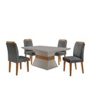 Ver imagem 2 de Conjunto Mesa 120cm Canto Reto Clarice e 4 Cadeiras Athenas