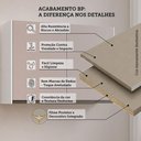 Ver imagem 5 de Armário Aéreo Modulado Essenza 2 Portas de Bater MDP e MDF Branco e Bege Luciane Móveis
