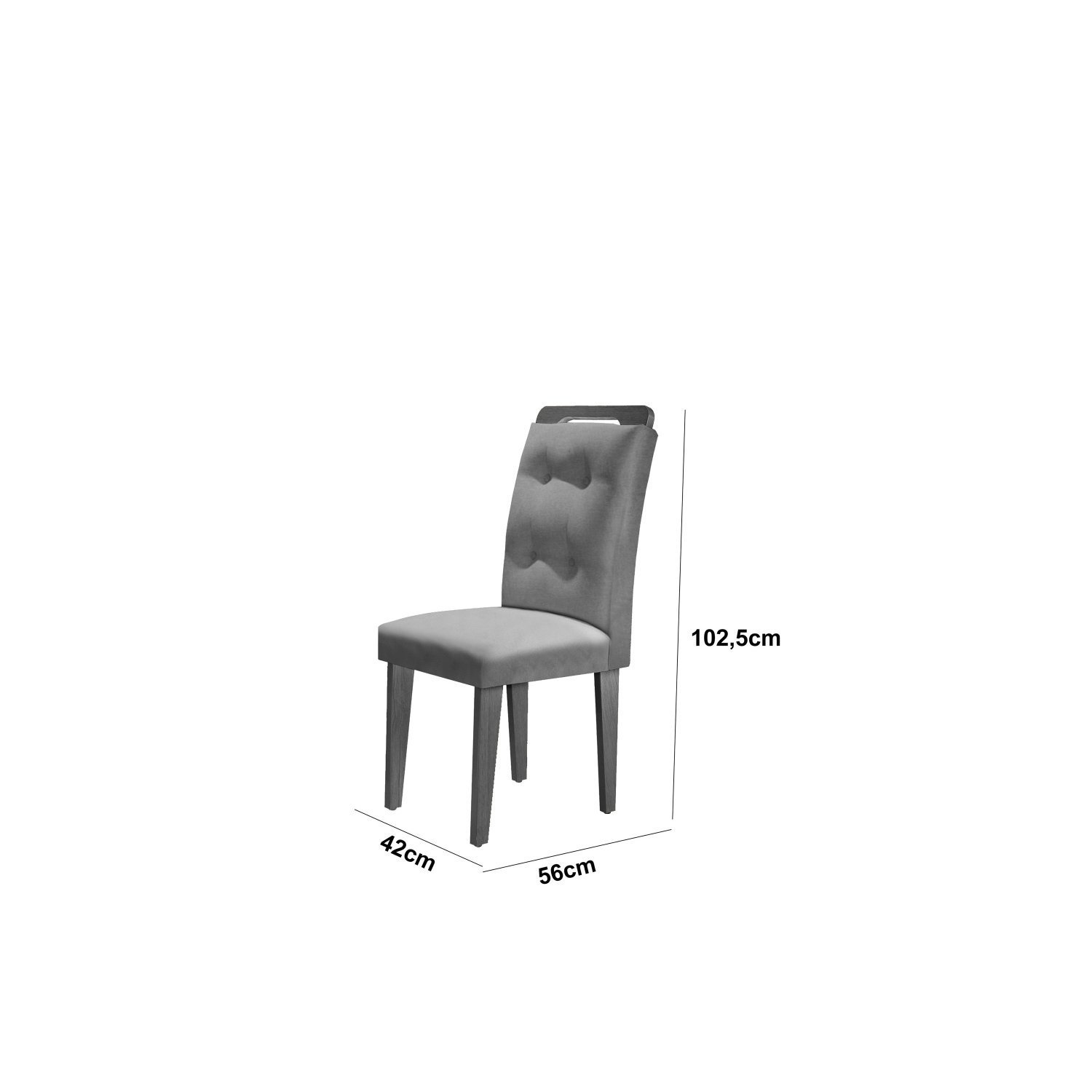 Mesa 120cm Clarice e 4 Cadeiras Valentina Rufato - 4
