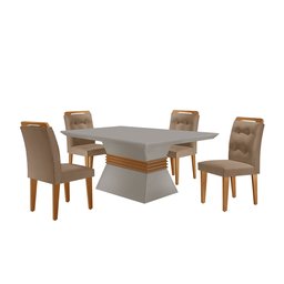 Mesa 120cm Clarice e 4 Cadeiras Valentina  - 2