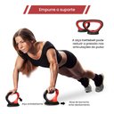 Ver imagem 3 de Kit Halteres 6 em 1 Peso Musculação Até 50kg Ajustável Preto