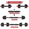 Kit Halteres 6 em 1 Peso Musculação Até 50kg Ajustável Preto - 4