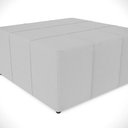 Ver mais imagens de Puff Decorativo Para Sala de Estar Quadrado Milano 90x90cm W01 Linho Cinza - Lyam Decor