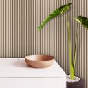 Ver imagem 2 de Papel de Parede Adesivo Madeira Ripado Creme Fina Gh Papel de Parede 2,8m