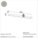 Ver imagem 3 de Prateleira para Sala de Estar TB184 150cm Preto