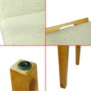 Ver mais imagens de Kit 2 Cadeira de Jantar Emily Estofada Linho Bege Pé de Madeira Castanho - Arkell