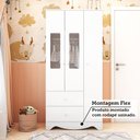 Ver imagem 6 de Guarda Roupa Infantil 3 Portas com Janelas Retangulo e 2 Gavetas 100% MDF Cocada