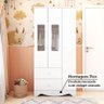 Guarda Roupa Infantil 3 Portas com Janelas Retangulo e 2 Gavetas 100% MDF Cocada - 6