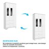 Guarda Roupa Infantil 3 Portas com Janelas Retangulo e 2 Gavetas 100% MDF Cocada - 5