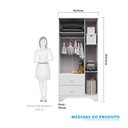 Ver imagem 3 de Guarda Roupa Infantil 3 Portas com Janelas Retangulo e 2 Gavetas 100% MDF Cocada