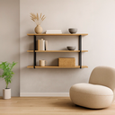 Ver imagem 3 de Kit 2 Prateleira Tripla Estante 30x100cm Tipo Industrial