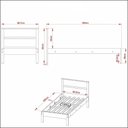 Ver imagem 5 de Cama De Solteiro Para Colchão 88 X 188 Cm Multimóveis Vcr35008 Amêndoa/Branco Amêndoa/Branco