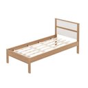 Ver imagem 4 de Cama De Solteiro Para Colchão 88 X 188 Cm Multimóveis Vcr35008 Amêndoa/Branco Amêndoa/Branco