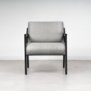 Ver imagem 6 de Poltrona Couro Sintético Cinza/Preto Soho CabeCasa MadeiraOriginals