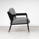 Ver imagem 7 de Poltrona Couro Sintético Cinza/Preto Soho CabeCasa MadeiraOriginals