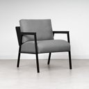 Ver imagem 5 de Poltrona Couro Sintético Cinza/Preto Soho CabeCasa MadeiraOriginals