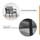 Ver imagem 4 de Poltrona Couro Sintético Cinza/Preto Soho CabeCasa MadeiraOriginals