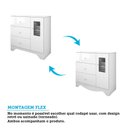 Ver imagem 5 de Cômoda Infantil 1 Porta com Janela Retangular e 3 Gavetas 100% MDF Cocada