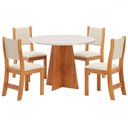 Ver imagem 2 de Mesa de Jantar 4 Lugares Ilana Mel/blonde/nude - Pnr Móveis